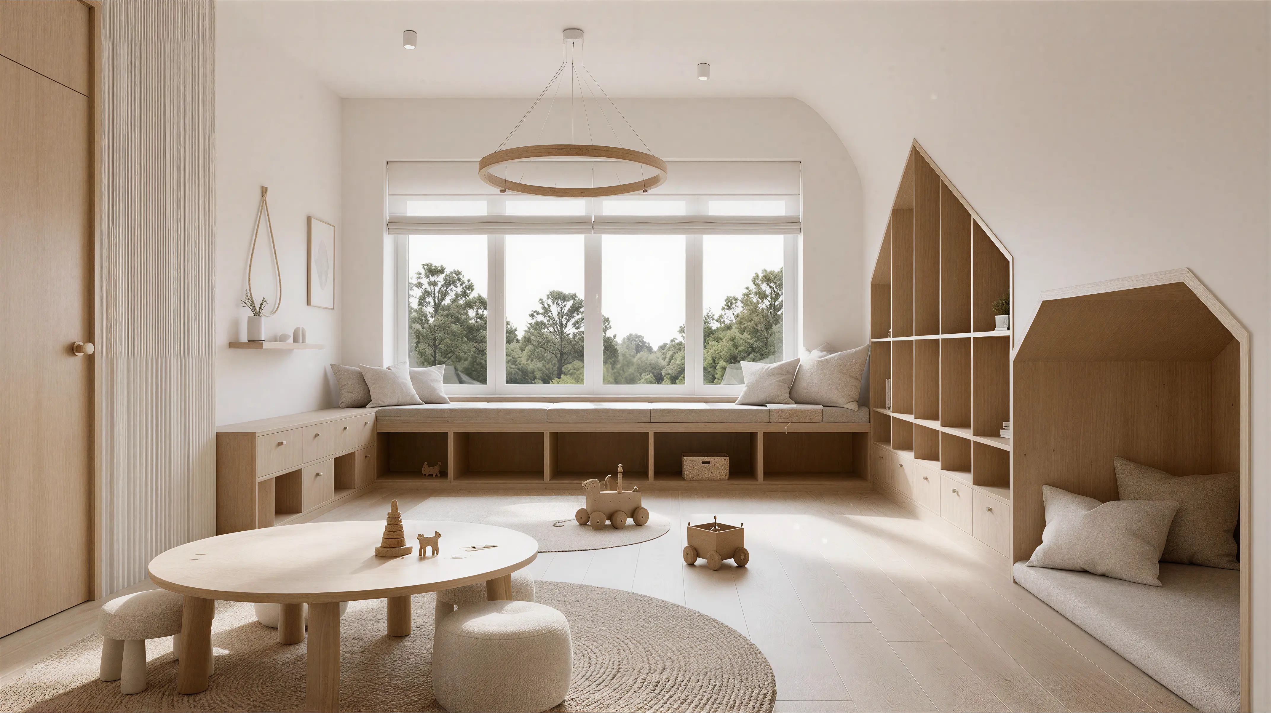 Light Wood Contemporary Children's Room 01