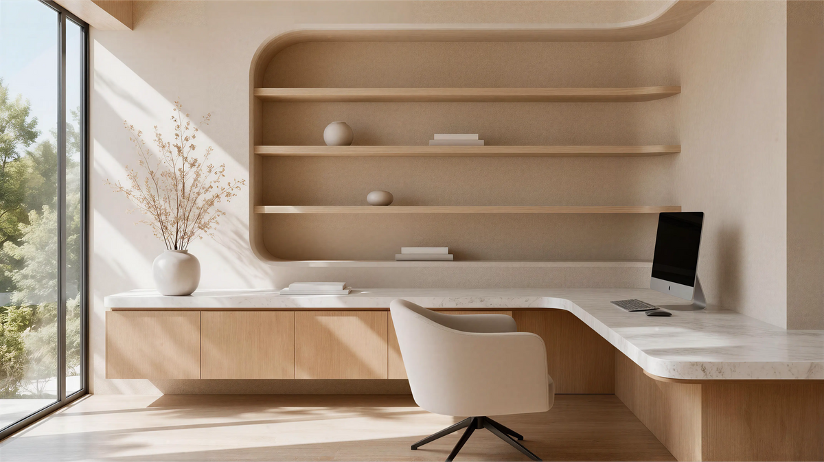 Light Wood Contemporary Home Office 03