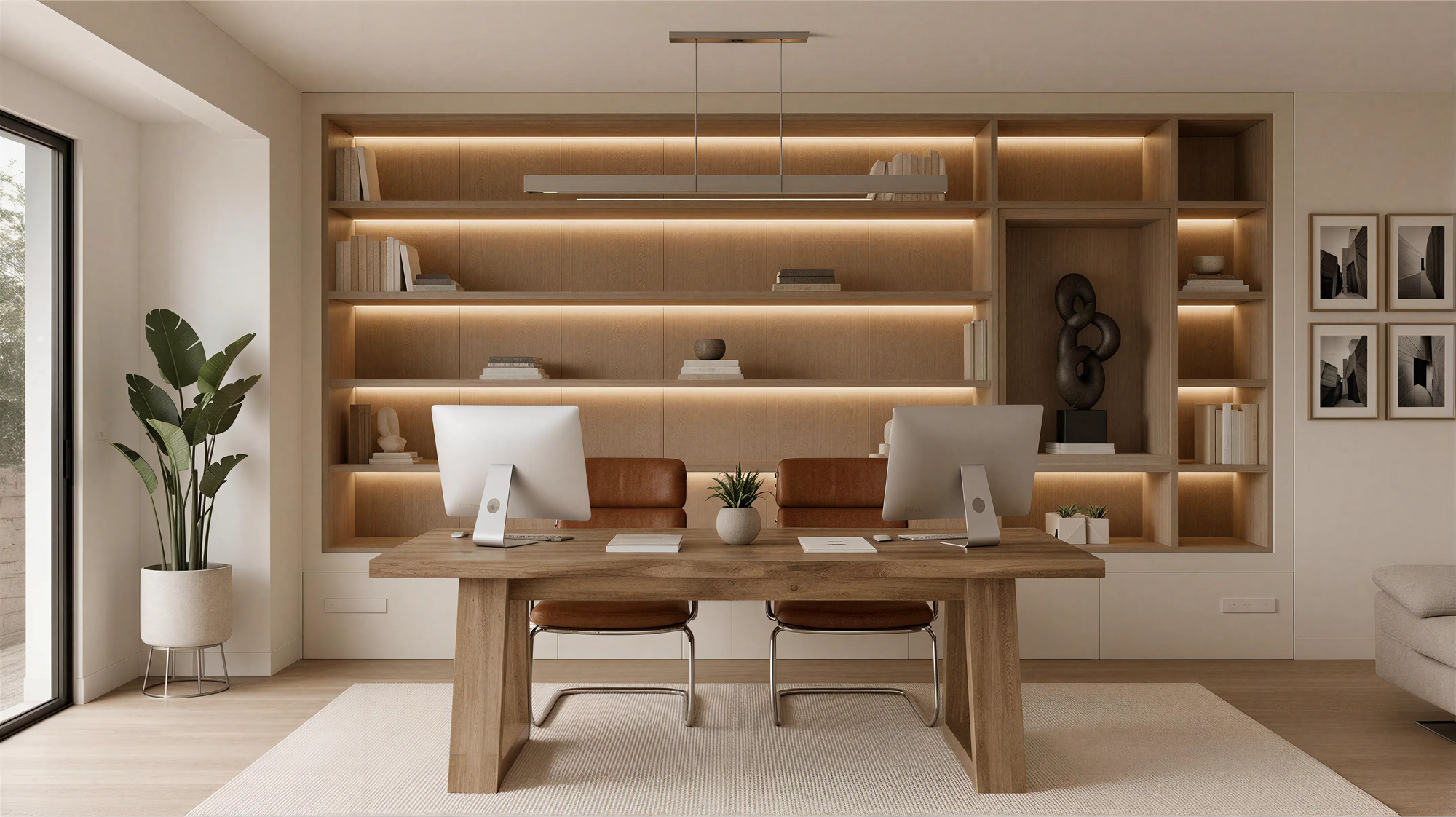 Medium Wood Modern American Home Office 02