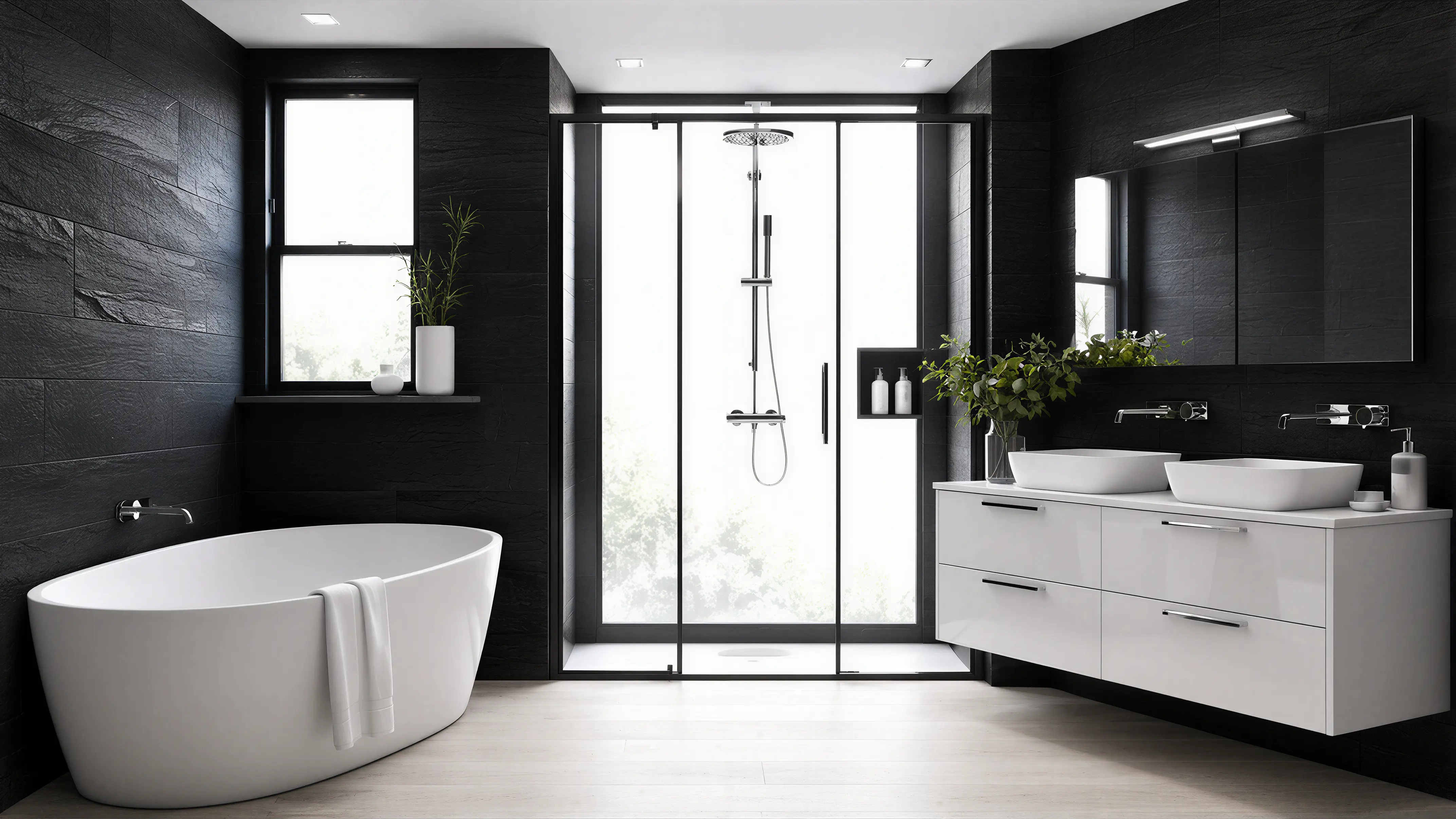 Dark Solid Modern American Bath 03