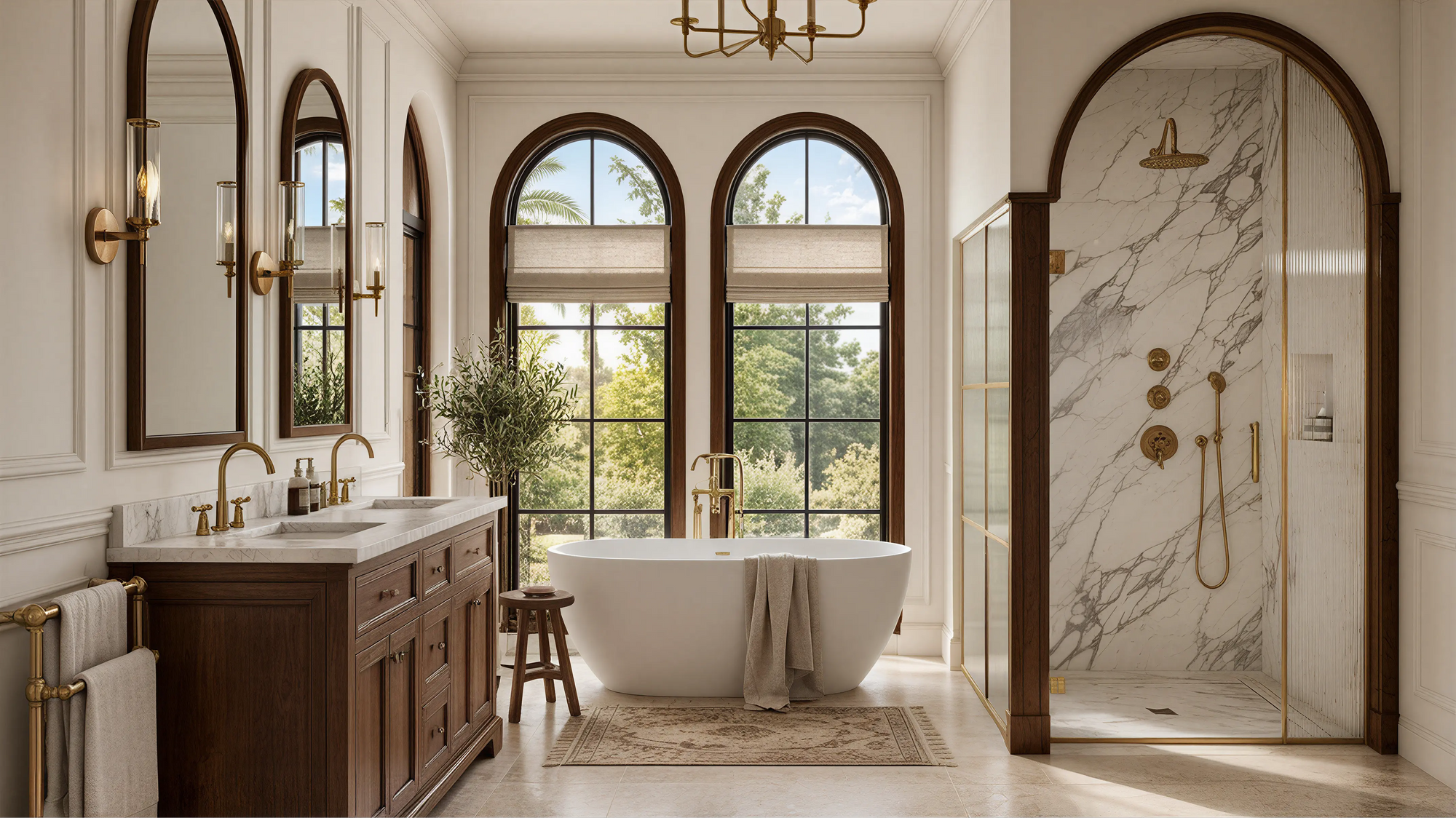 Dark Wood Transitional Bath 05