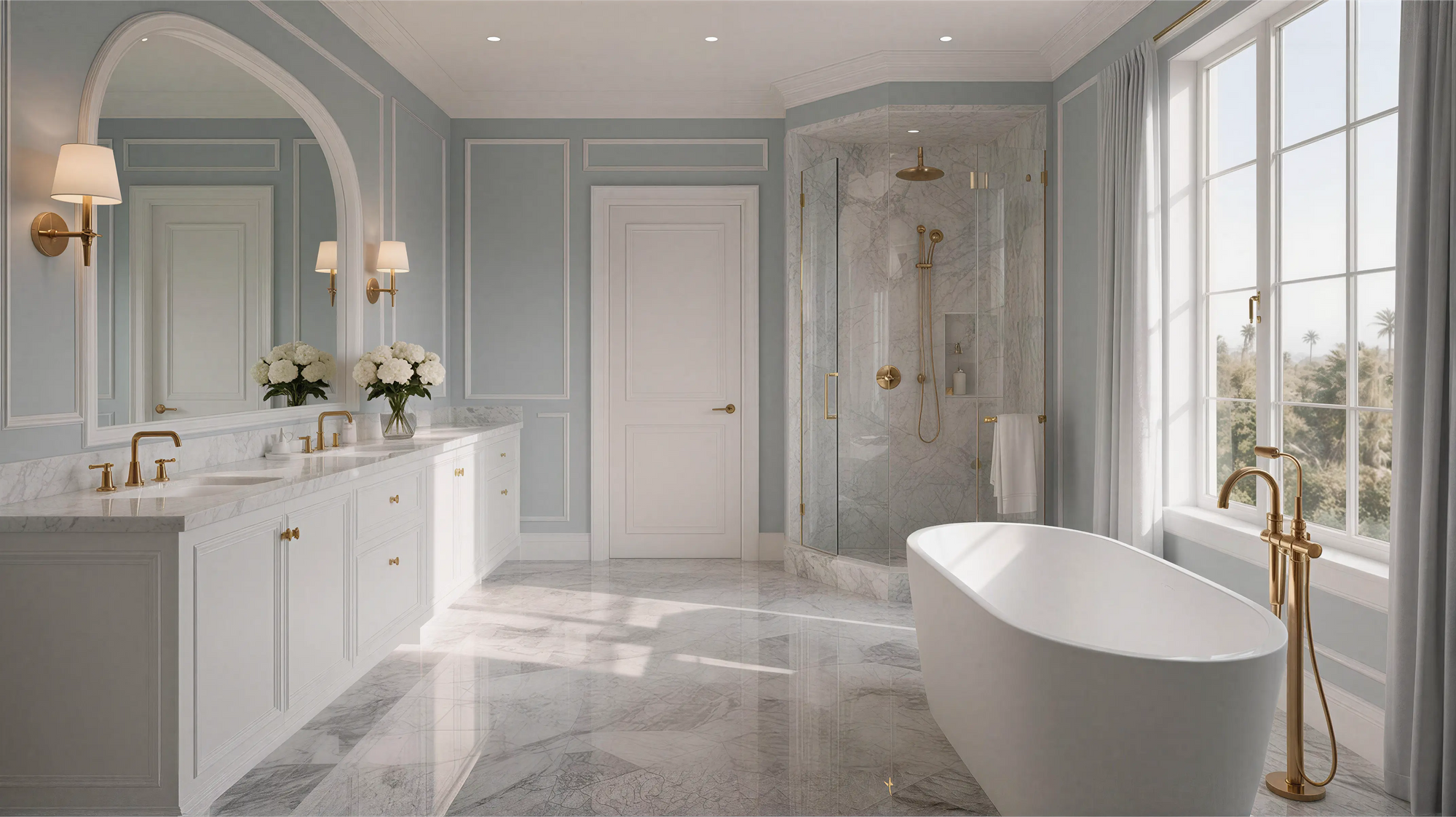 Dark Wood Transitional Bath 06