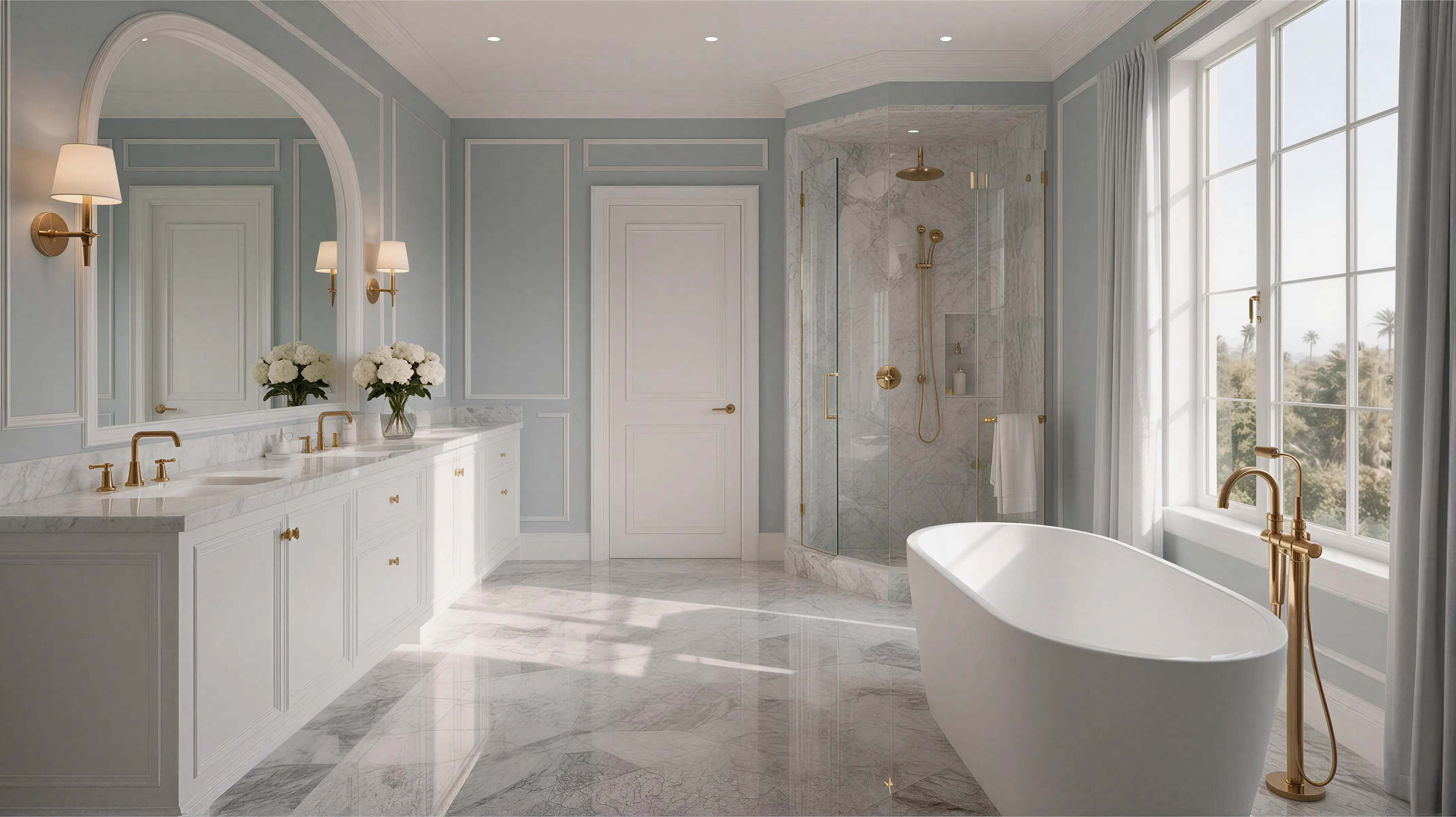 Dark Wood Transitional Bath 06