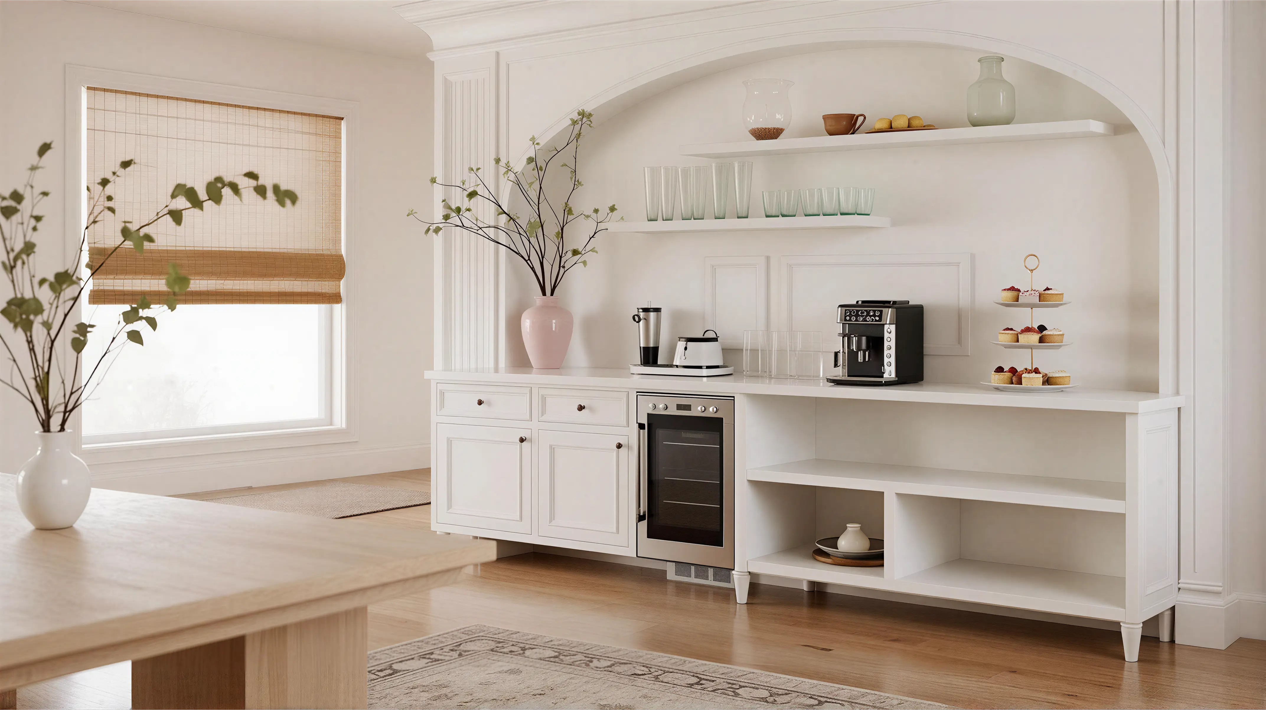 Light Solid French Transitional Sideboard Profile Milling 02