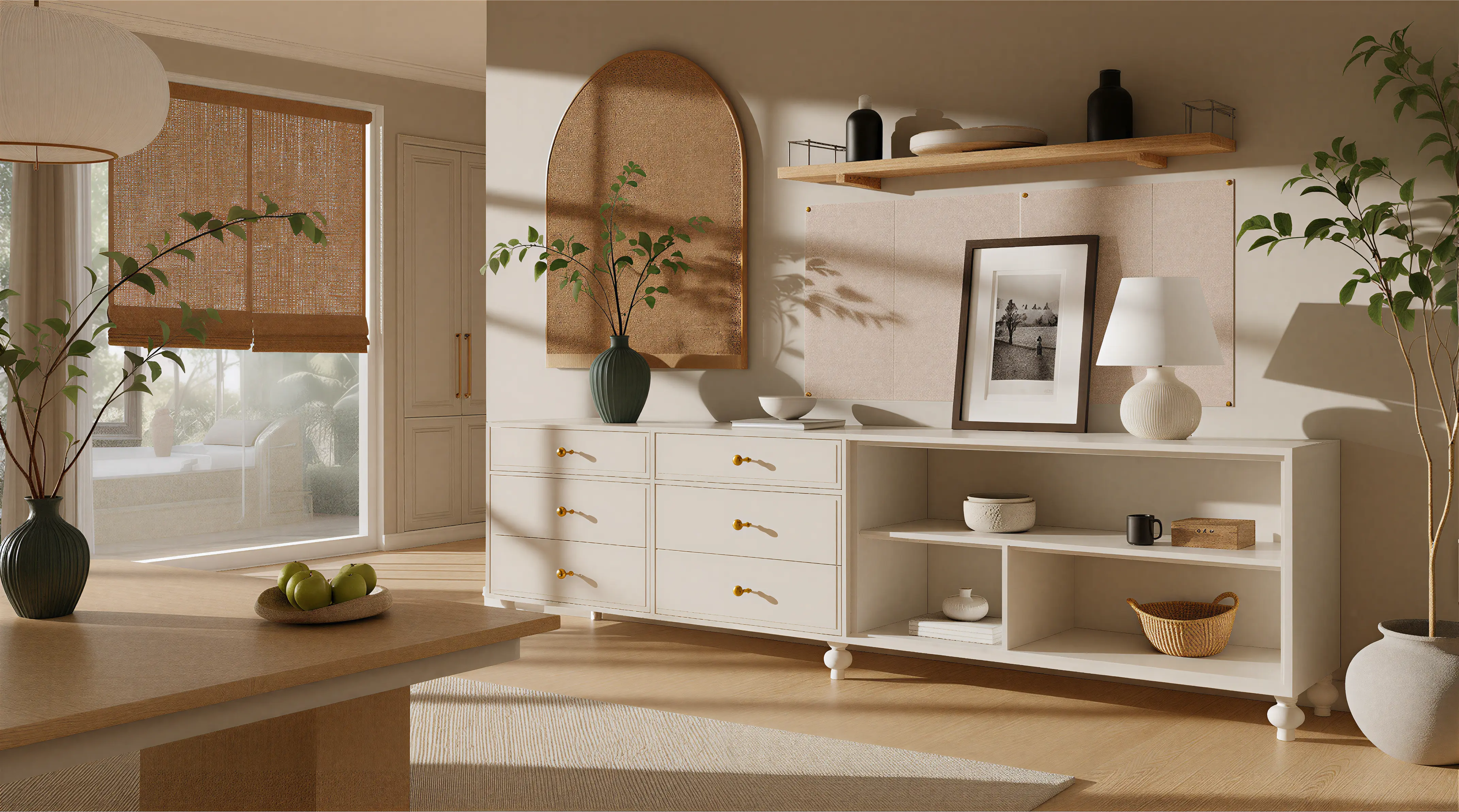 Light Solid Transitional Sideboard Profile Milling 02