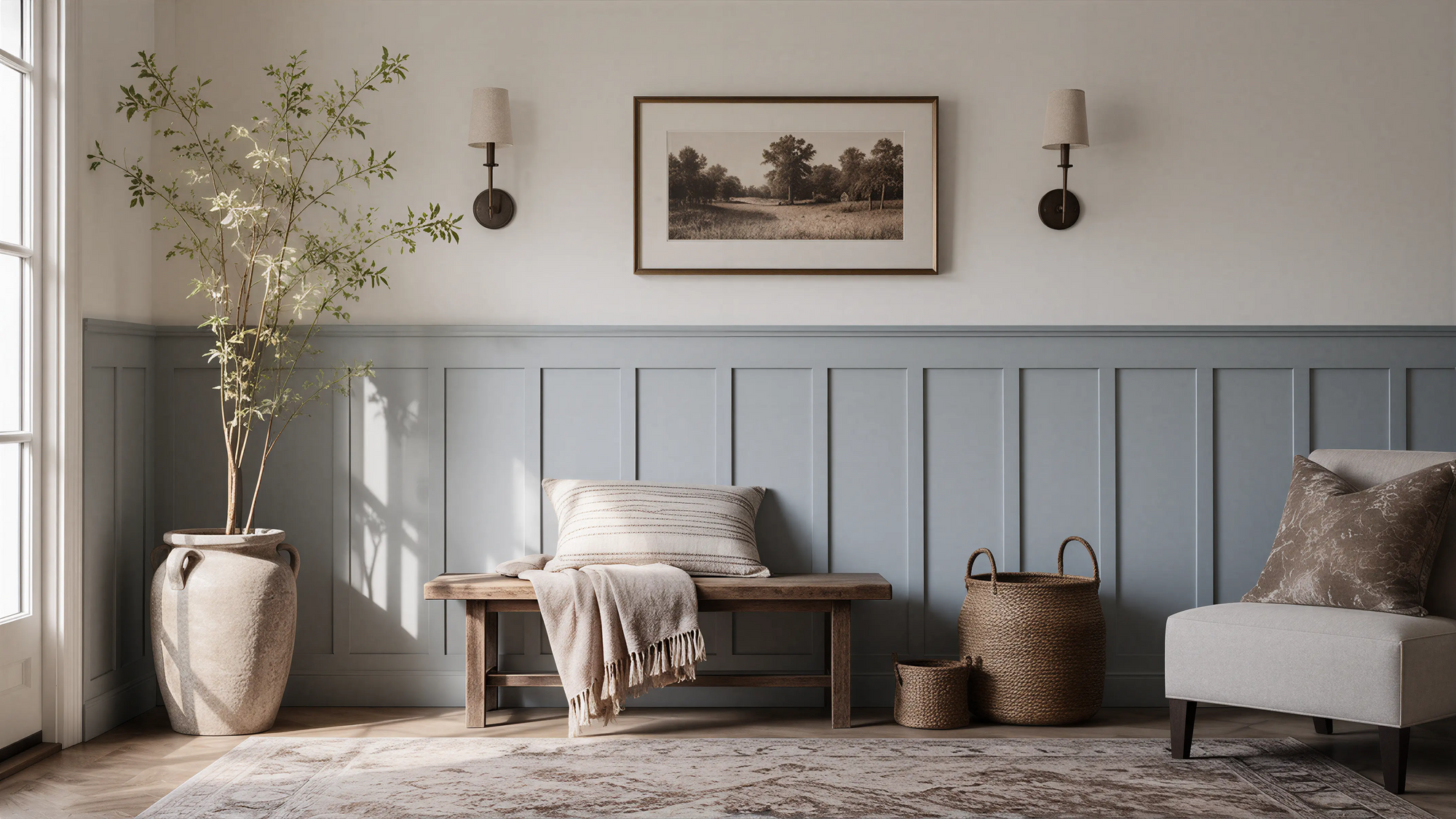 Light Solid Transitional Wall & Door Wall Paneling
