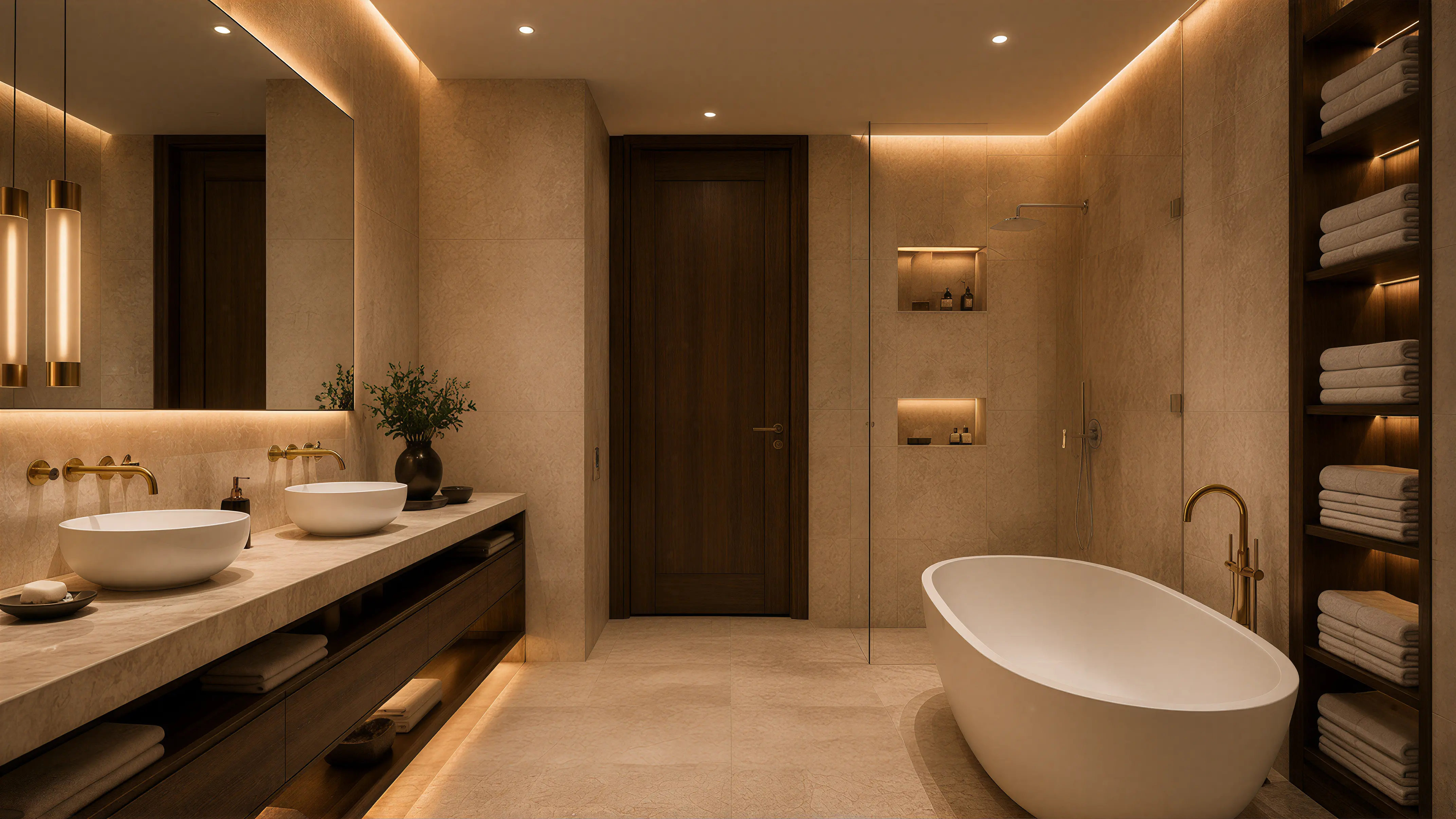 Medium Solid Contemporary Bath 01