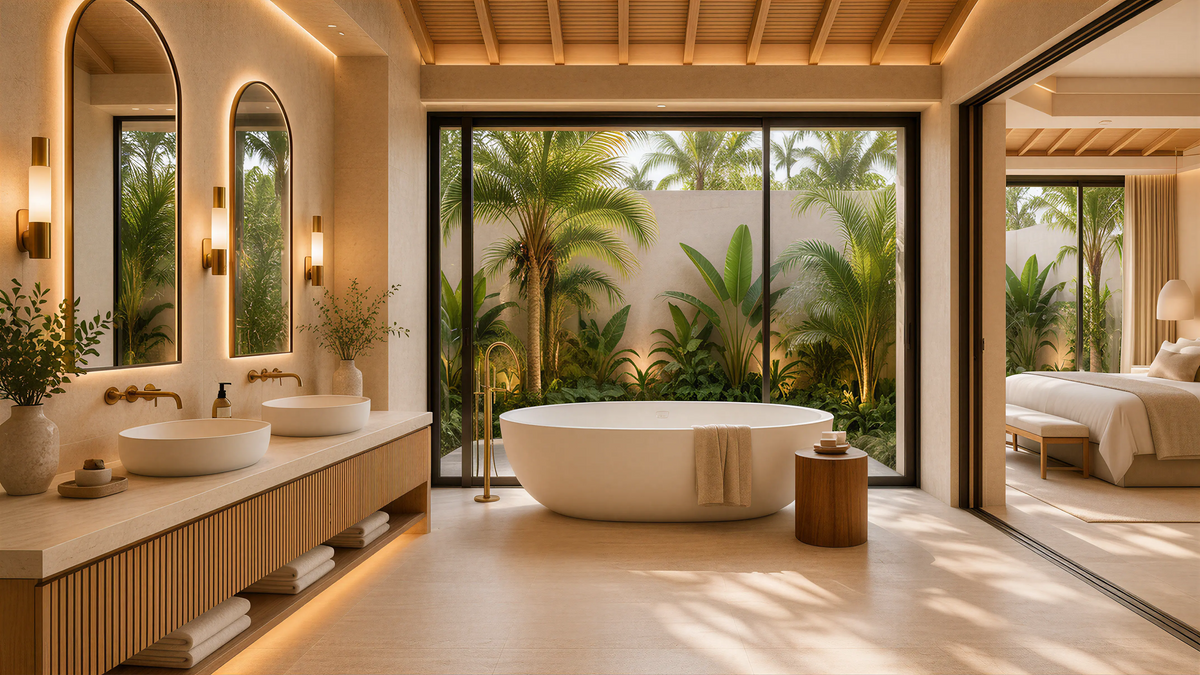Medium Solid Contemporary Bath 02