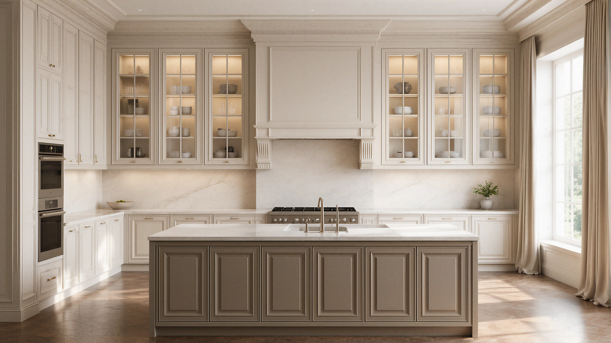 Medium Solid Traditional American Kitchen Profile Milling