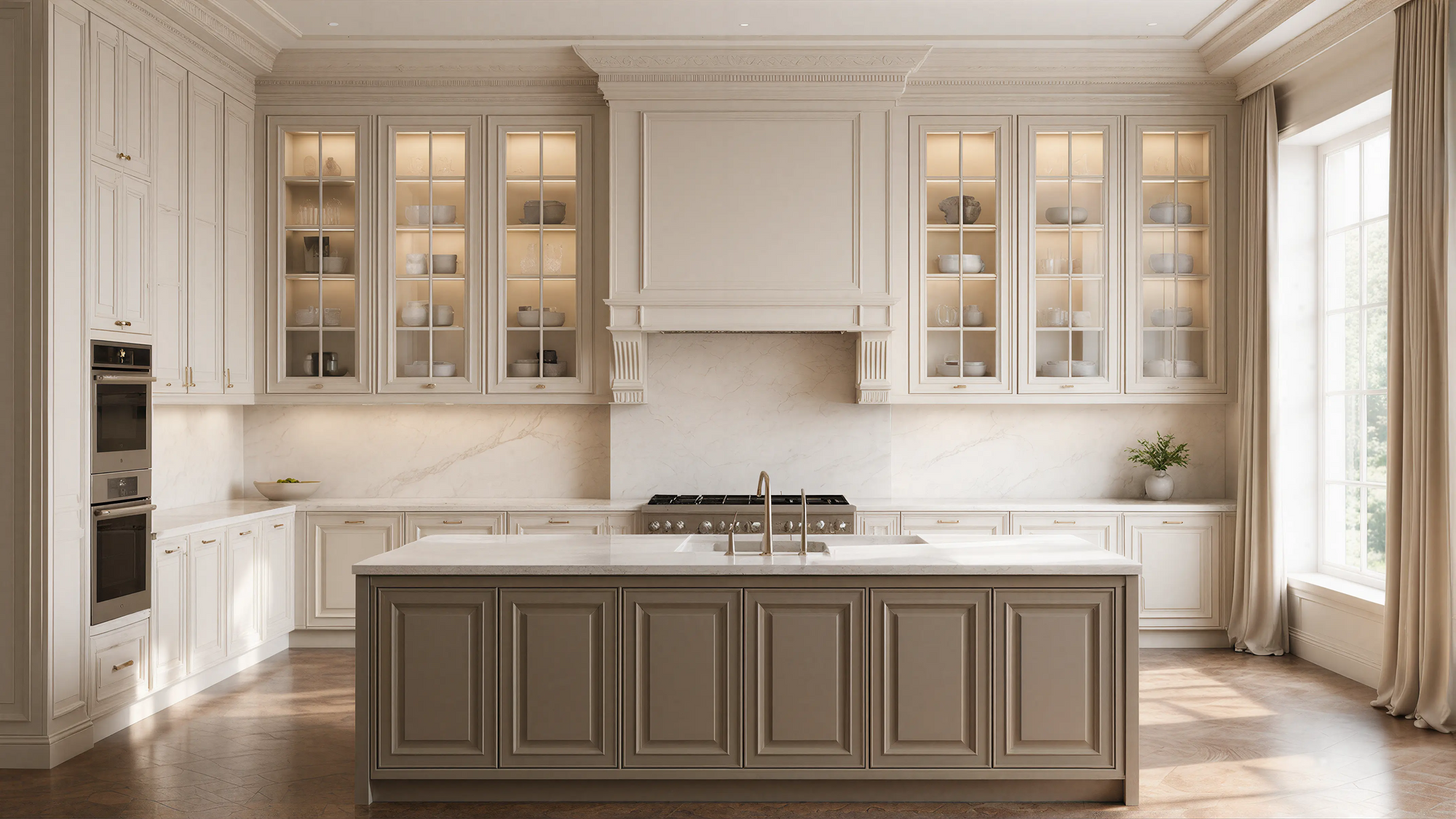Medium Solid Traditional American Kitchen Profile Milling