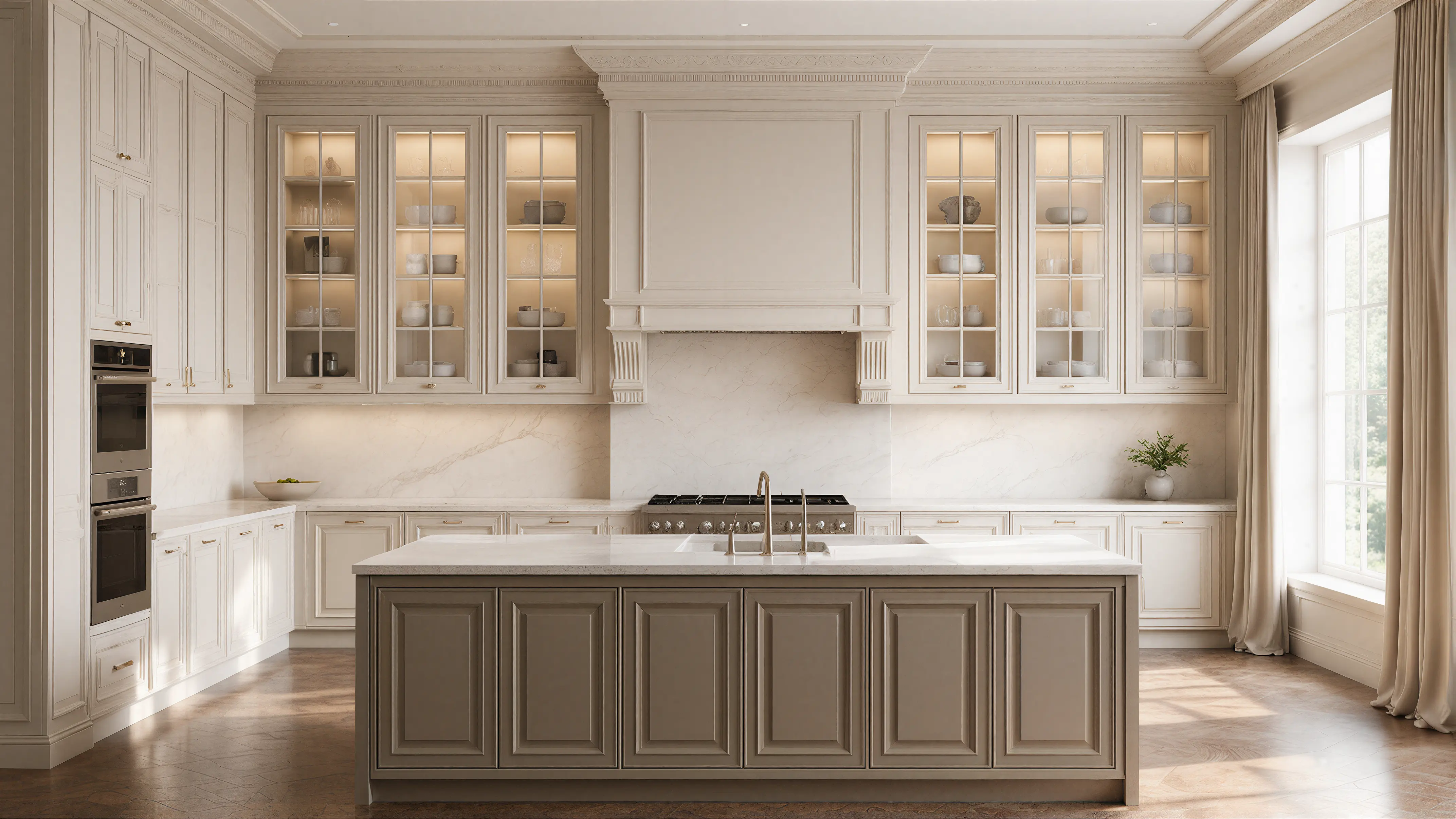 Medium Solid Traditional American Kitchen Profile Milling