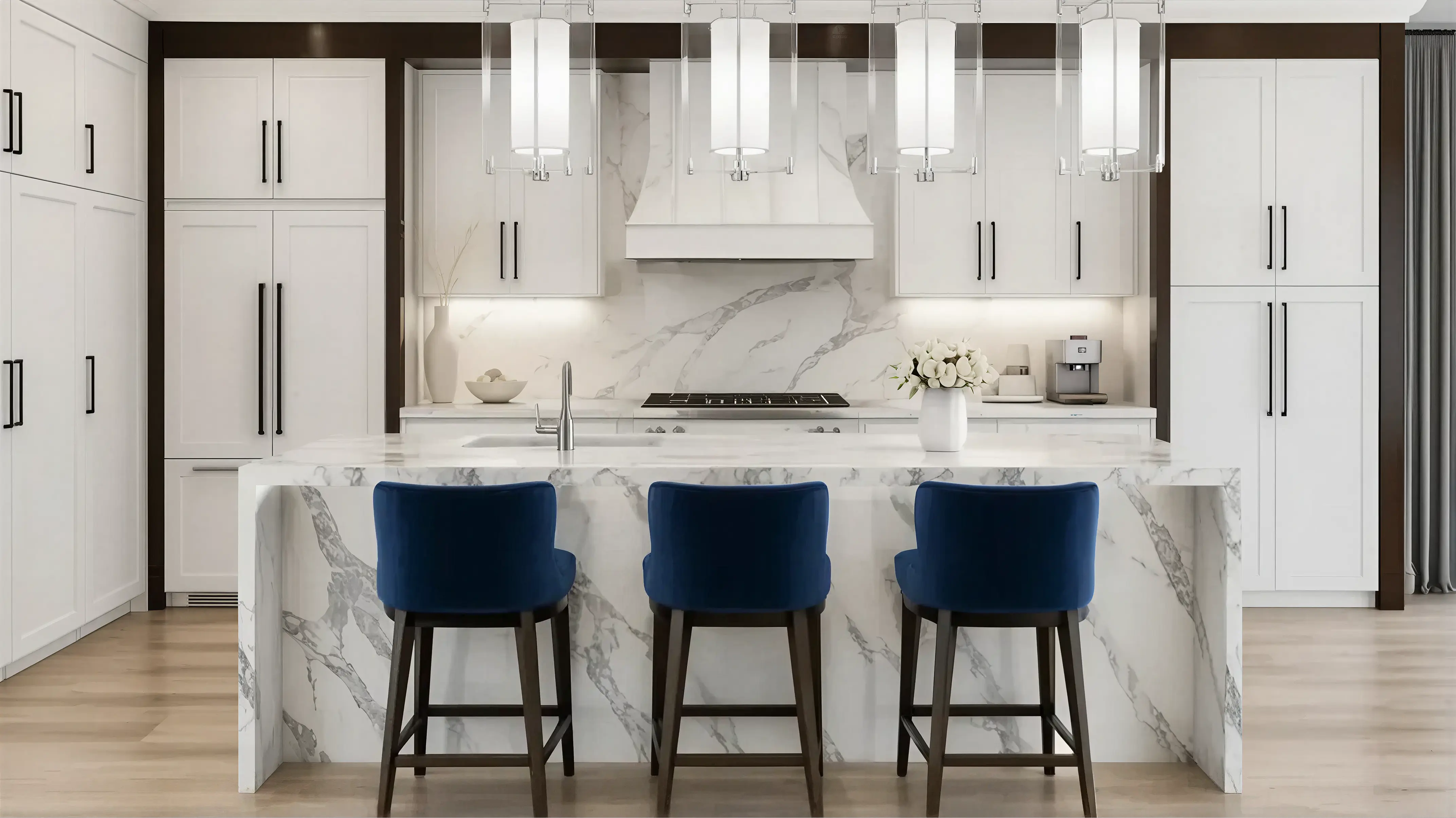 Medium Solid Transitional Kitchen Island Profile Milling