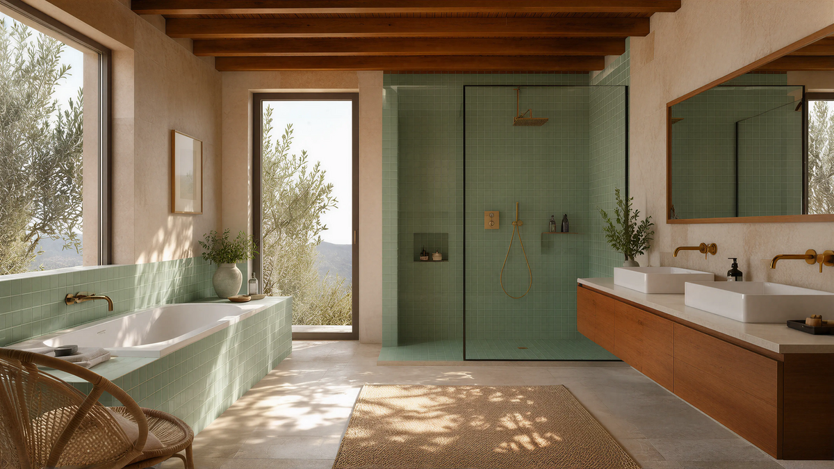 Medium Wood Mid Century Modern Bath 02