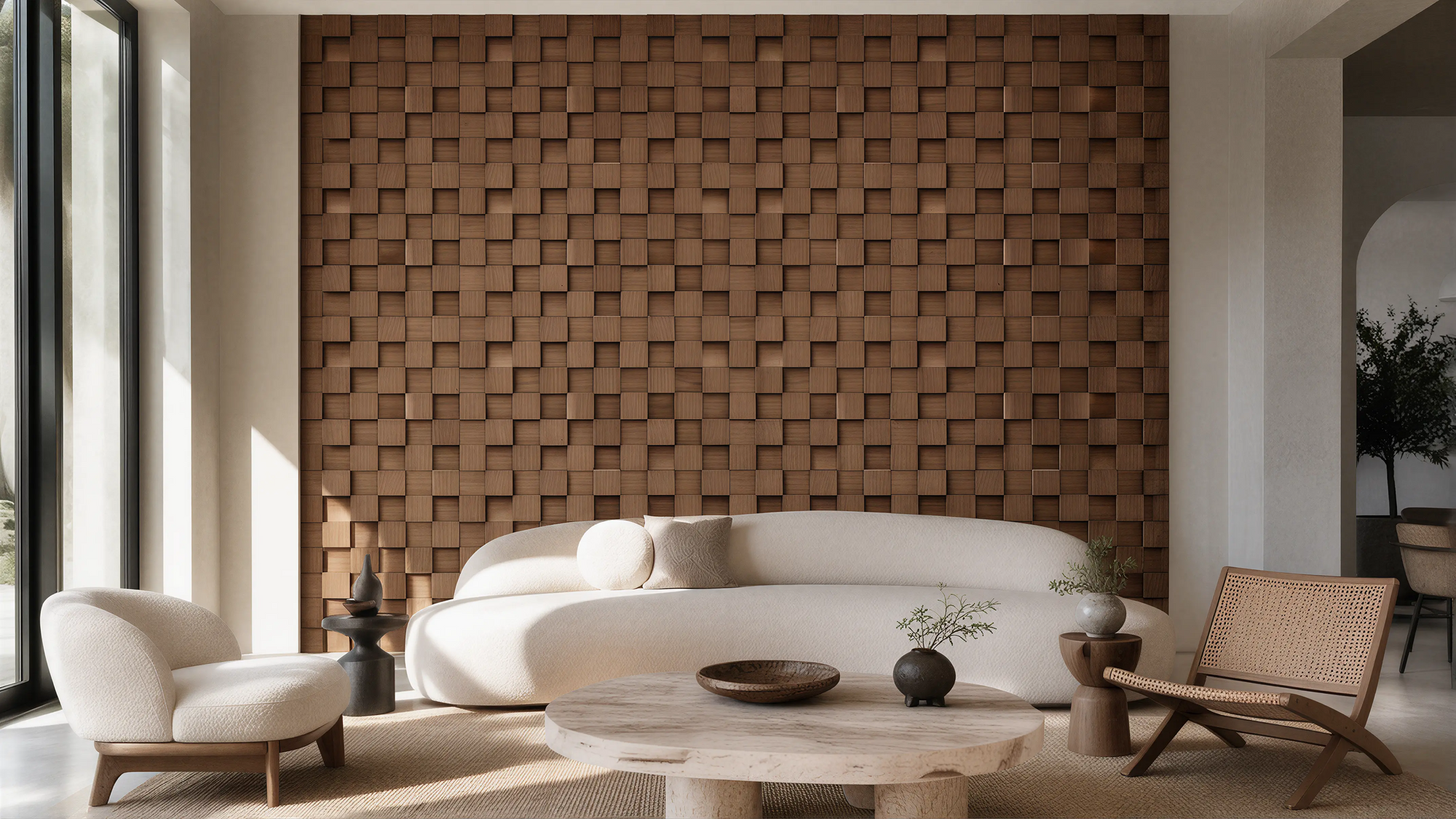 Medium Wood Modern Wall & Door Profile Milling 01