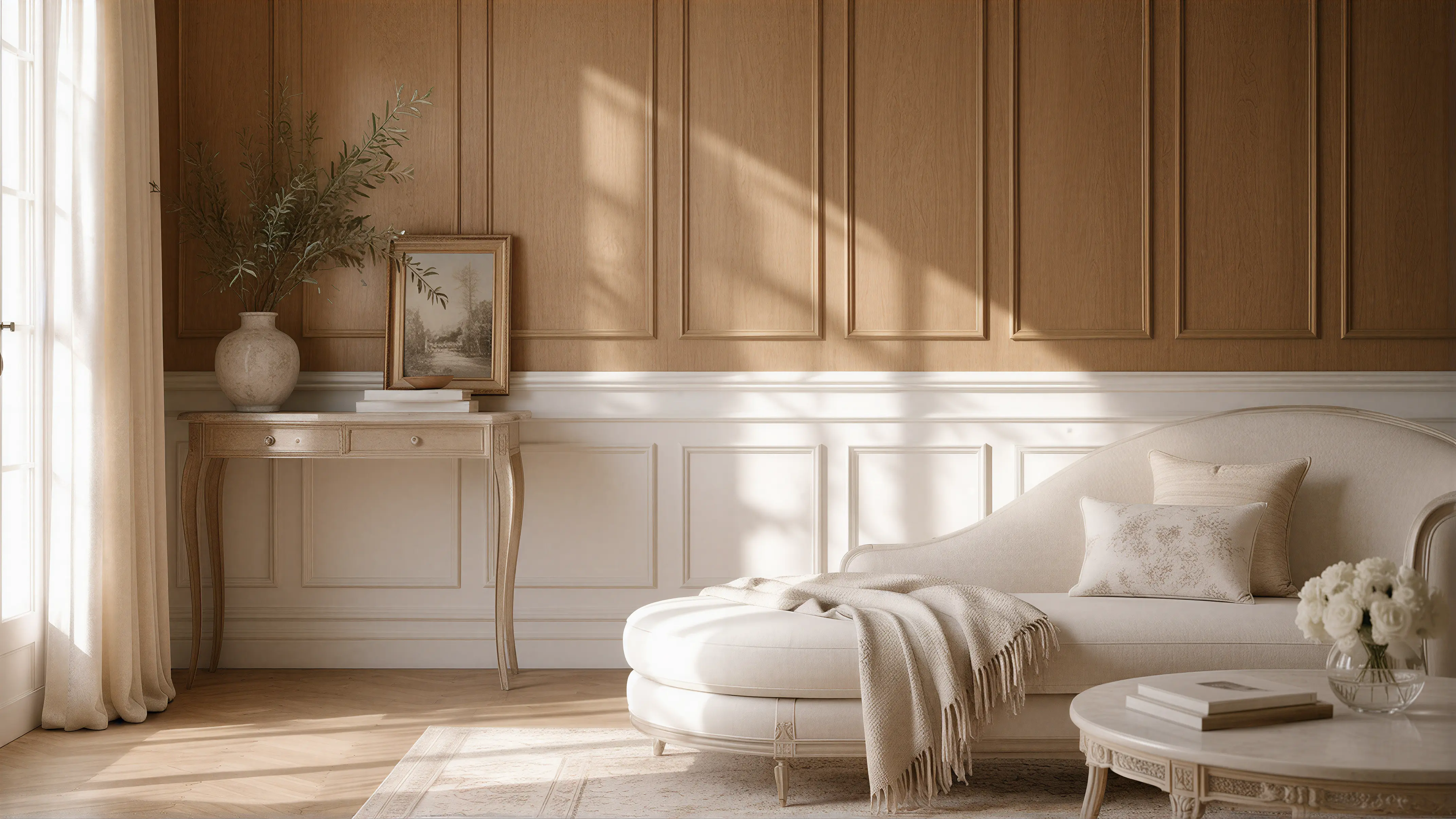 Medium Wood Solid French Wall & Door Profile Milling Sandwich Construction