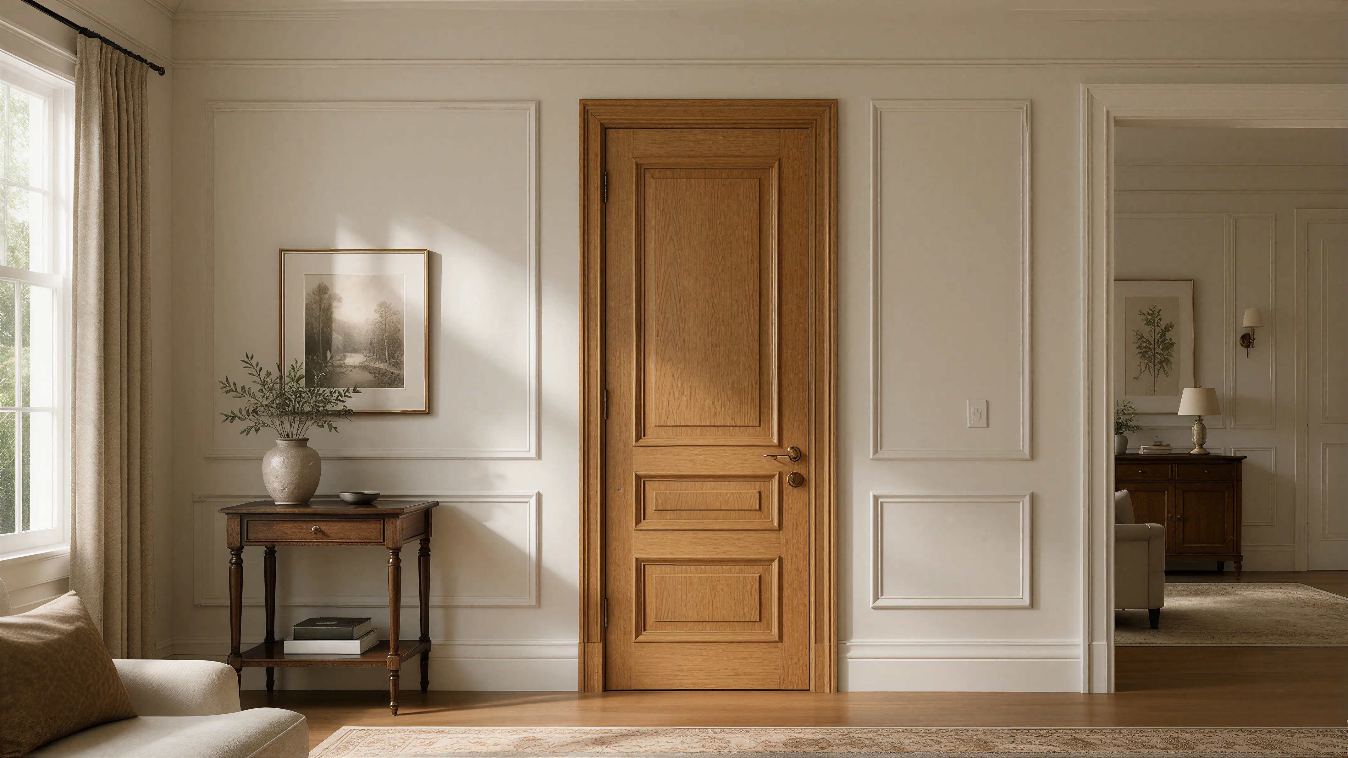 Medium Wood Solid Traditional Wall & Door Profile Milling