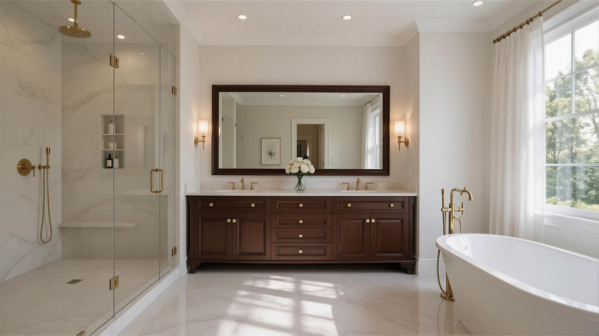 Medium Wood Traditional American Bath 04