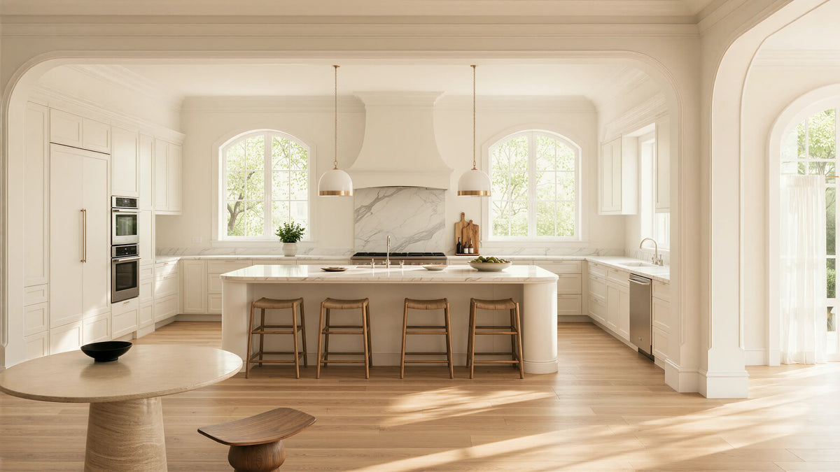 Light Solid Transitional Kitchen Island Profile Milling 02