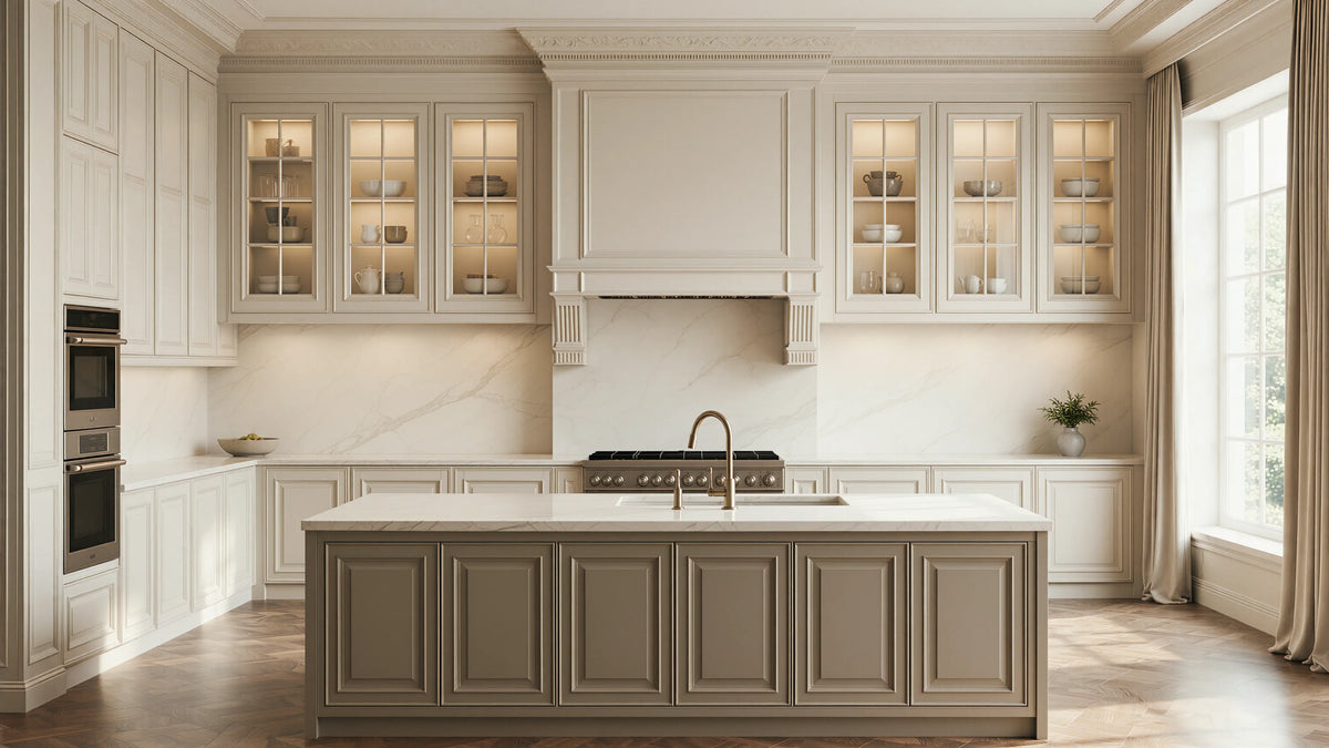 Medium Solid Traditional American Kitchen Profile Milling