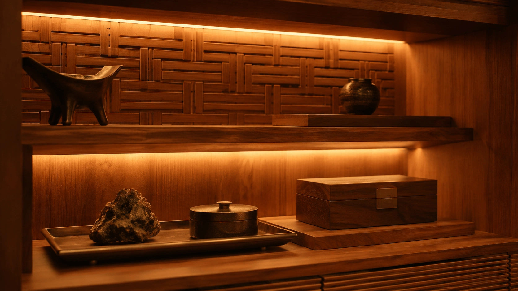 WOOD CABINET LIGHTING